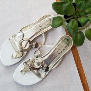⚪Silver Detail Flats